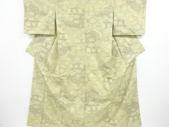 JAPANESE KIMONO / TSUMUGI / WOVEN ABSTRACT PATTERN
